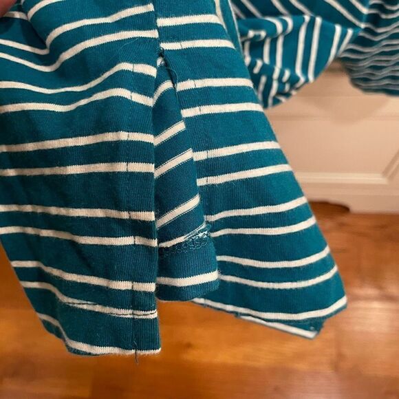 Catherines Cardigan Women’s 5X Suprema Collection Open Front Turquoise Striped - Picture 6 of 8